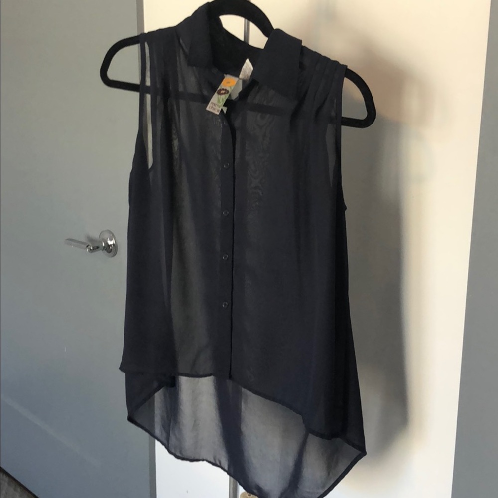 Sheer Collard Tank Top